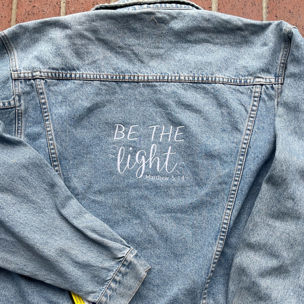 Embroidered denim jacket! Brand new